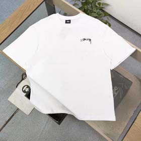 STU pink crystal letter print round neck short sleeve T-shirt（39 styles)-1874